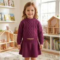 G11131TOD: Girls True Cable Knit Jumper & Skirt Outfit (2-4 Years)